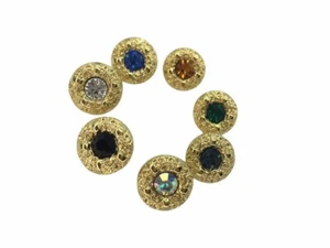 Zama Asola 13mm 9151-22 Glossy Gold Round Jewelry Metallized Button - Picture 1 of 24