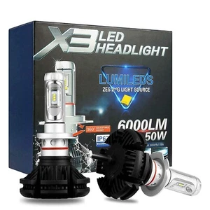 LAMPADE H7 LED X3 Chip 2° Gen 6000 LM 50W CANBUS 3000K 6500K 8000K IP67 - Foto 1 di 8