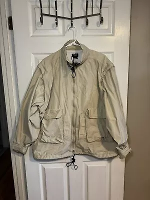 Ping  Size  Large Tan  Full Zip Lined Golf Soft Jacket  Removable Sleeves Sports - Image 1 of 4