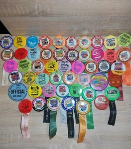 Vtg Street Rod Nationals NSRA Exhibitor Car Show Pinback Lot Of 130+ Pins - Picture 1 of 11