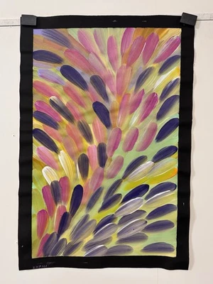 Esther Haywood Petyarre 💕Arte aborigen certificado de autenticidad suministrado. 93cm X 59cm. EPH101 Foto 1 de 4