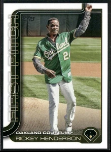 2025 Topps Series 2 - Rickey Henderson First Pitch FP2-3 - Bild 1 von 2