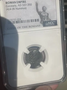 Roman Empire Constans AD 337-350 AE4 (BI Nummus) NGC Ancients - Picture 1 of 3