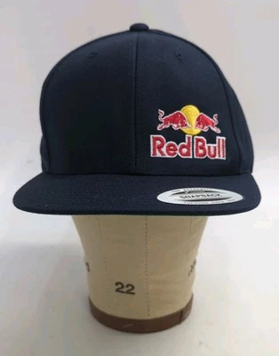 Yupoong RedBull Bordado Snapback Head Wear Sombrero Plano Bill Gorra Talla Única Azul Foto 1 de 4