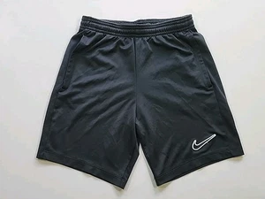 Nike Dri-Fit Sportswear Polyester Shorts Youth Boys Medium Black Swoosh Stretch - Picture 1 of 22