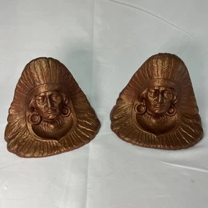 Indianer Häuptling Buchstützen Metallguss Judd Mfg.-ca.1920er Jahre - Bild 1 von 17
