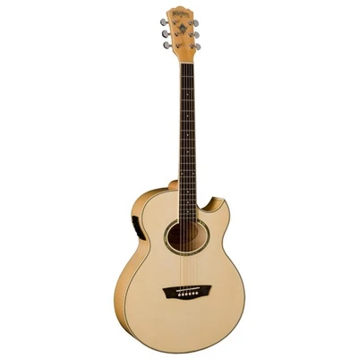 Washburn EA20 Festival Series Cutaway Acoustic Electric Guitar, Natural - image 1 of 4