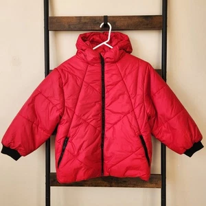 Urban Republic Girl's Red Quilted Hooded Puffer Winter Jacket Kid Size L / 14-16 - Picture 1 of 4