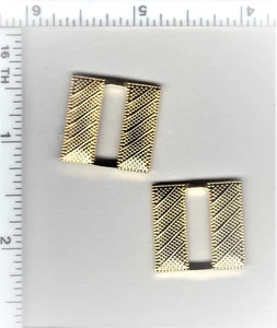 Police Department - Captain Collar Brass - Gold Plated - set of 2 - Picture 1 of 1