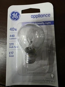 GE 35156, 40-Watt, Appliance Bulb, Intermediate Base S11 Bulb type - Picture 1 of 3