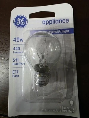 GE 35156, 40-Watt, Appliance Bulb, Intermediate Base S11 Bulb type - Image 1 of 3