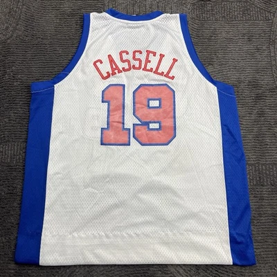 VTG Adidas LA Clippers Sam Cassell #19 NBA Jersey White Blue XXL 2XL Length+2 - Image 1 of 4