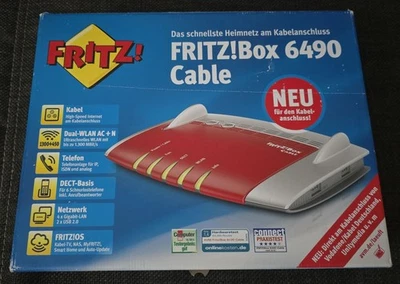 AVM FRITZ!Box 6490 Cable WLAN AC + N WLAN Router Kabelmodem VoIP DECT - Bild 1 von 3