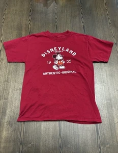 Walt Disney Red T-Shirt Medium Disney Land Resort Mickey Mouse Short Sleeve - Picture 1 of 7