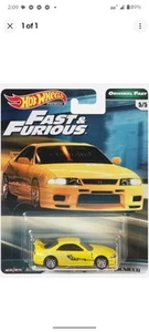 Hot Wheels Car Culture Fast & Furious - Originale Fast Nissan Skyline GT-R BCNR33 - Foto 1 di 5