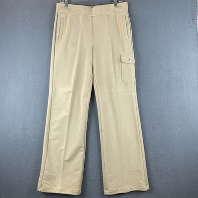VTG Ralph Lauren Pants Sz M Tan Stretch Wide Leg High Rise Flat Front Sweatpants - Image 1 of 4