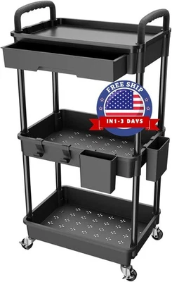 Carro Carrito Para Servir Servicio Carro De Cocina 3 Niveles Rodante Con Ruedas Foto 1 de 4