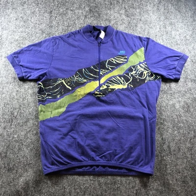 Camisa de Ciclismo Nike ACG De Colección Años 90 Para Hombres Grande Gráfico Media Cremallera Bicicleta de Montaña Top Foto 1 de 4