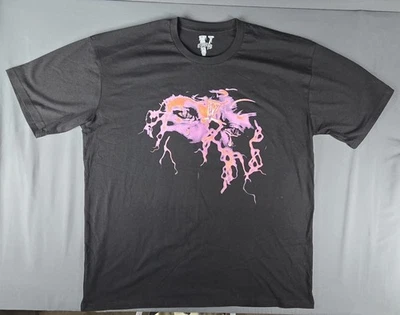 Camisa corta Vlone NBA niño joven para hombre 3XL negra púrpura grande logotipo en V gráfico Foto 1 de 4