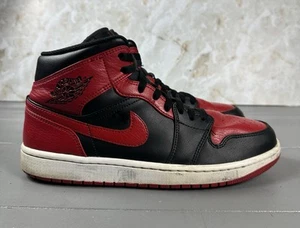Nike Air Jordan 1 Mid Banned nere rosse bianche 554724-074 da uomo taglia 9,5 - Foto 1 di 15