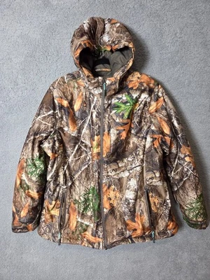Realtree Edge Camo Hunting Jacket Womens XL Insulated Hood Parka Jacket Full Zip - Image 1 of 4