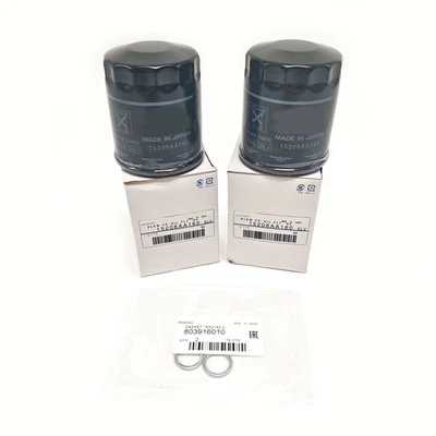 2 PACK Engine Oil Filter & Gasket 15208AA160 803916010 For Subaru Impreza Legacy - Image 1 of 4