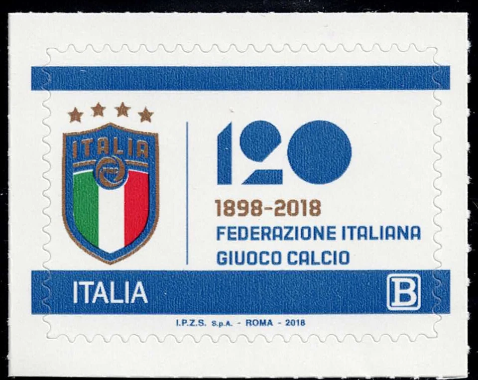 Italy 2018 MNH: 120th Anniversary of the Italian Football Federation, Sc - Image 1 of 1
