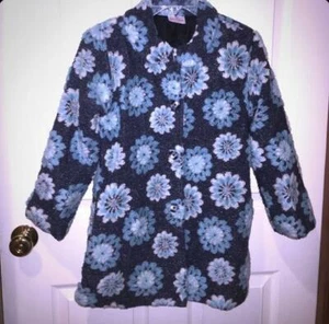 Precioso Abrigo Floral Peludo Hanna Andersson 150 US 12 14 - Imagen 1 de 1