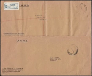 AUSTRALIA 1960’s OHMS REGISTERED COVERS (x2) (ID:119/D39401) - Picture 1 of 1