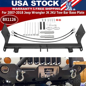 for Blue OX BX1126 Tow Bar Base Plate Bumper for 2007-2018 Jeep Wrangler JK JKU - Picture 1 of 11