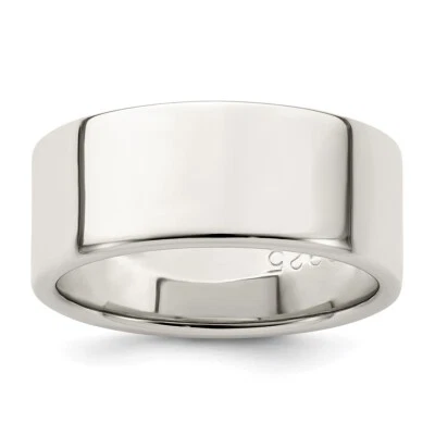 Sterling Silver 8mm Flat Band Ring - Image 1 of 4