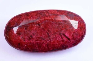 373.5 Ct Natural Huge Blood Red Ruby Oval Certified Loose Gemstone - Picture 1 of 5