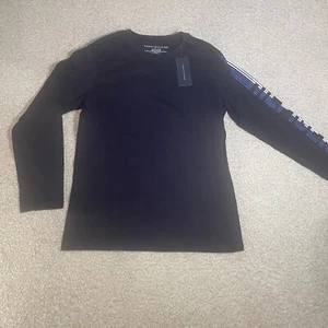 NWT New Tommy Hilfiger Long Sleeve T-Shirt Navy Blue Youth Large (16-18) - Picture 1 of 8