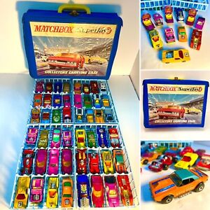 Vintage 1970s Lesney Matchbox Superfast Carry Case + 48 Diecast Models Ex Rare!!