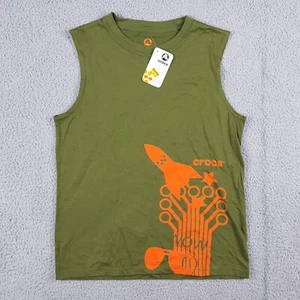 Crocs Rocket Space Kids Size M Youth Astronaut Athletic Sports Tank Top T Shirt - Picture 1 of 7