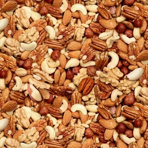 Elizabeth's Studio - Food Festival - Mixed Nuts - Multi, Fabric BTY - Picture 1 of 2