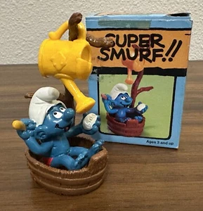 Vtg Schleich Peyo Super Smurf Bathtub. 6740. Hong Kong - Picture 1 of 13