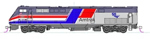 Kato 176-6038, N scale, P42 LOCO AMTRAK PHIII DASH 8 W/50TH LOGO - Picture 1 of 1