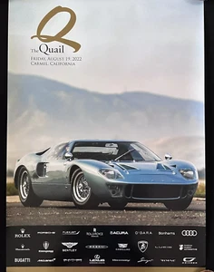 2022 Quail Motorsport Gathering Poster FORD GT40 Stephen Thompson 24"x36" NEW - Picture 1 of 3