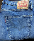Jeans homme Levi’s 502 bleu ordinaire coupe denim moyen lavage taille 35x27 détressé