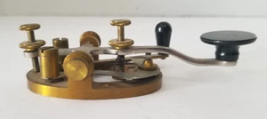 JH Bunnell Vintage Legless Steel Lever Straight Telegraph Key - Morse Code - Zdjęcie 1 z 19