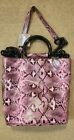 STUDIO 33 GORGEOUS NEW Women's Handbag Purse Pink Croc Embossed Bucket Bag , NWT