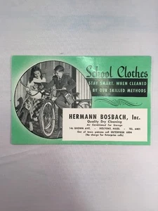 Hermann Bosbach School Clothes Advertising Holyoke MA Vintage Paper Ink Blotter - Picture 1 of 6