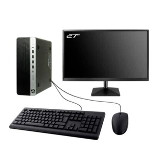 PC HP Prodesk 600 G3 SFF Bildschirm 27 " Intel I3-6100 RAM 32Go SSD 240Go W11 - Bild 1 von 6