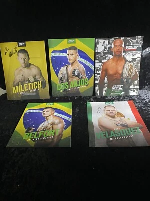 UFC MMA Demetriois Johnson RDA Cain Velasquez signed 8.5x11 promo photo Lot of 5 Foto 1 de 4