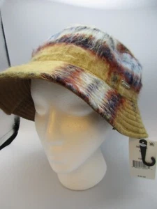 Steve Madden Wool Blend TAN Plaid Bucket Hat ONE SIZE NWT - Picture 1 of 3