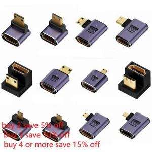 Male to Female Converter HDTV Adapter Mini /Micro HD to HDMI-compatible 8K 60HZ - Picture 1 of 21