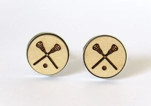 Lacrosse Sticks Manschettenknöpfe, Ahornholz Schmuck, Herrenschmuck, Geschenk für Männer - Bild 1 von 3
