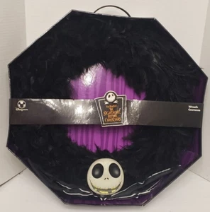 Jack Skellington Black Feather Wreath Disney -Nightmare Before Christmas - Rare - Picture 1 of 11
