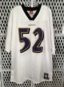 Reebok NFL Baltimore Ravens Ray Lewis #52 Men's XL White Jersey - Picture 1 of 10